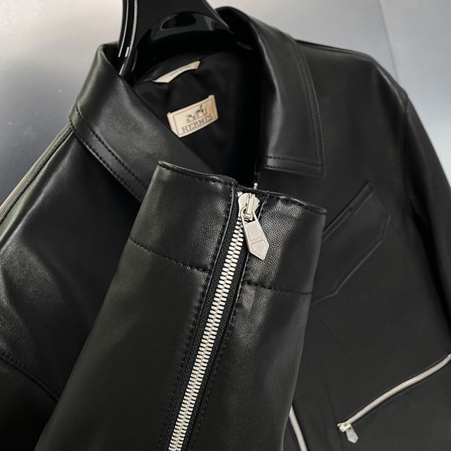 希少 エルメス ストレートカット コピー レザージャケット ery35483